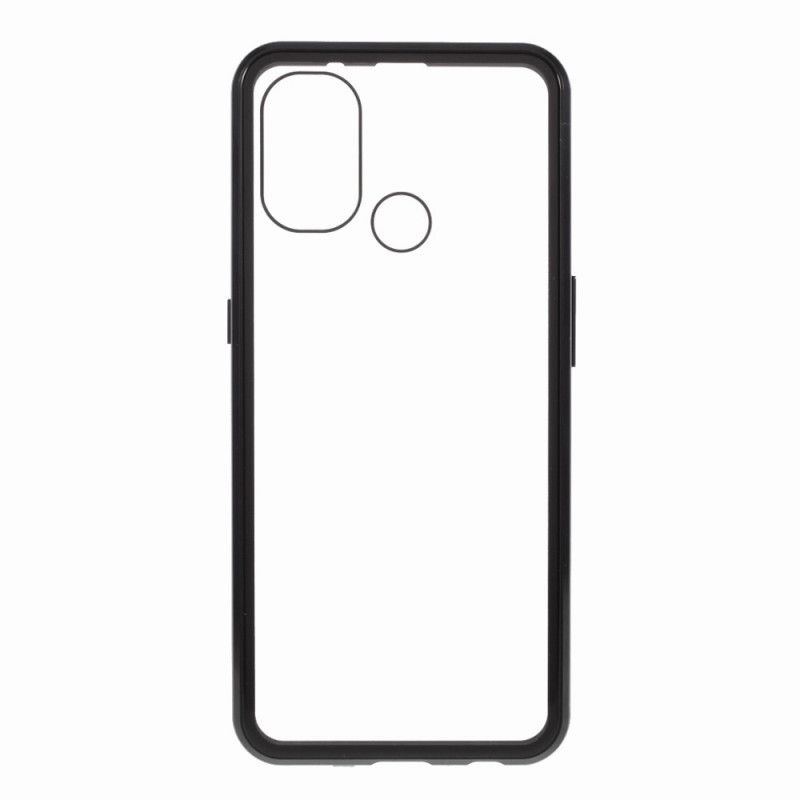 Cover OnePlus Nord N100 Hærdet Glas Og Metal Foran Og Bagpå