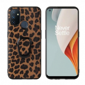 Cover OnePlus Nord N100 Ringstøtte I Leopardstil