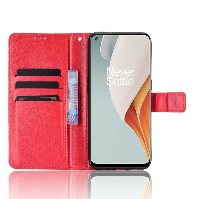 Flip Cover OnePlus Nord N100 Flashy Imiteret Læder