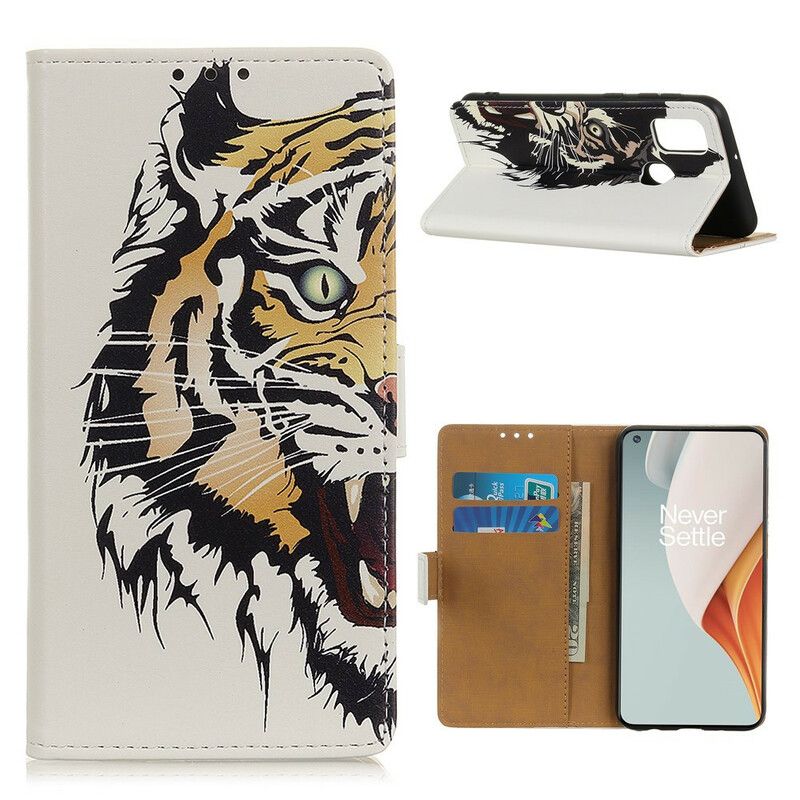 Flip Cover OnePlus Nord N100 Hærd Tiger