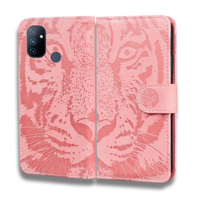 Flip Cover OnePlus Nord N100 Tiger Face Print