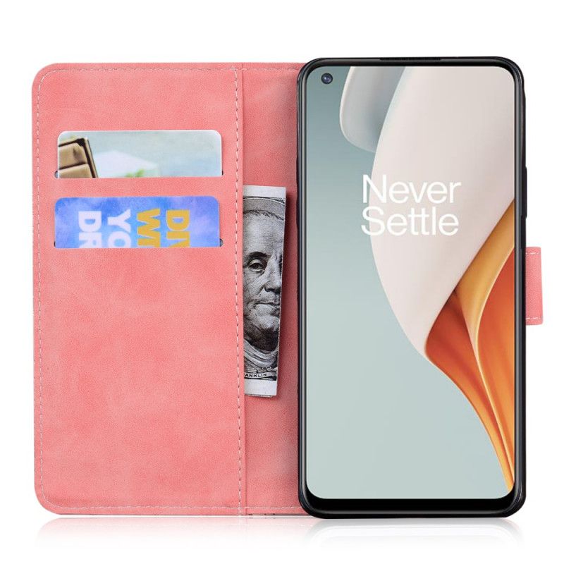 Flip Cover OnePlus Nord N100 Tiger Face Print