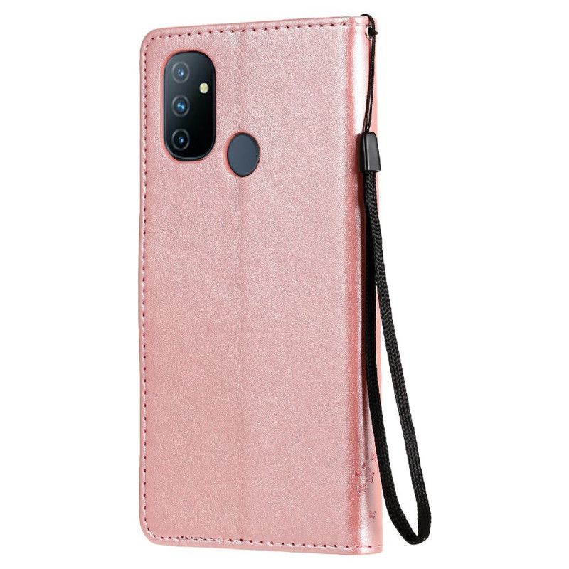 Flip Cover OnePlus Nord N100 Træ Og Kat