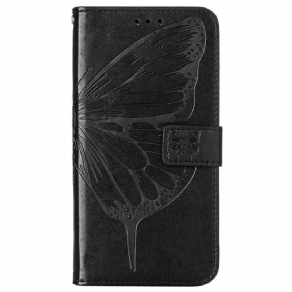 Læder Cover OnePlus Nord N100 Med Snor Strop Design Butterfly