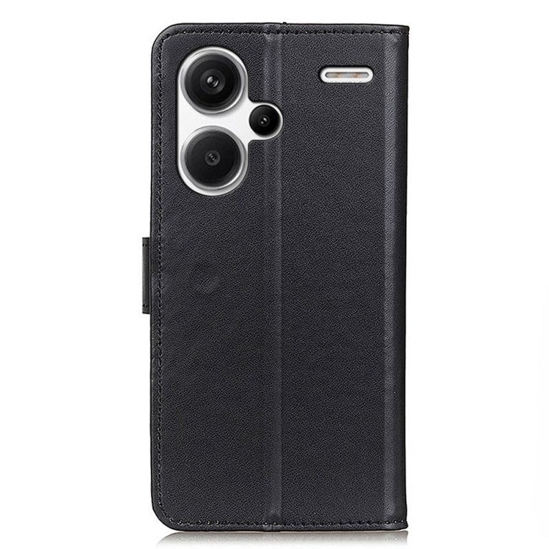 Flip Cover Til Xiaomi Redmi Note 13 Pro Plus 5g Simpelt Kunstlæder