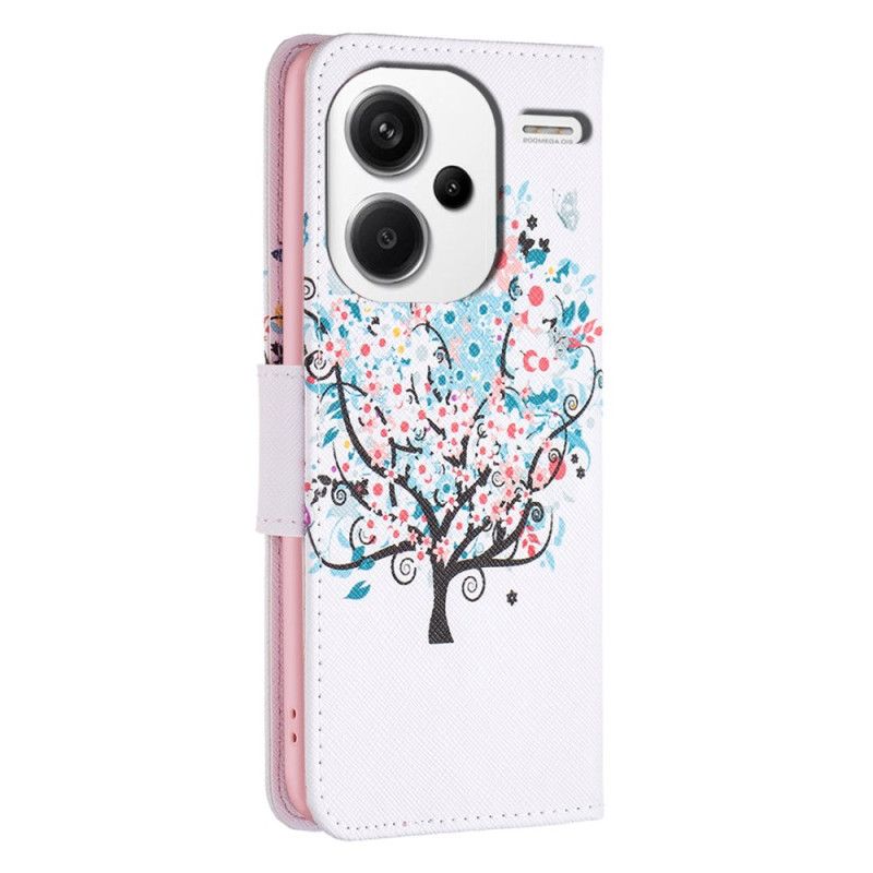 Flip Cover Xiaomi Redmi Note 13 Pro Plus 5g Blomstrende Træ