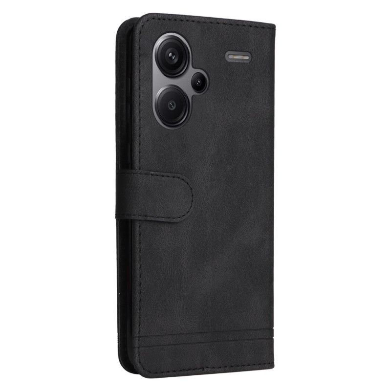 Flip Cover Xiaomi Redmi Note 13 Pro Plus 5g Dekorativ Nitte Med Rem