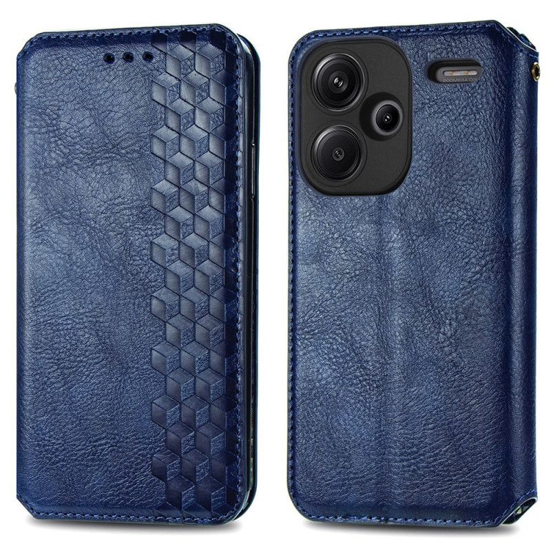 Flip Cover Xiaomi Redmi Note 13 Pro Plus 5g Vintage Diamantmønster