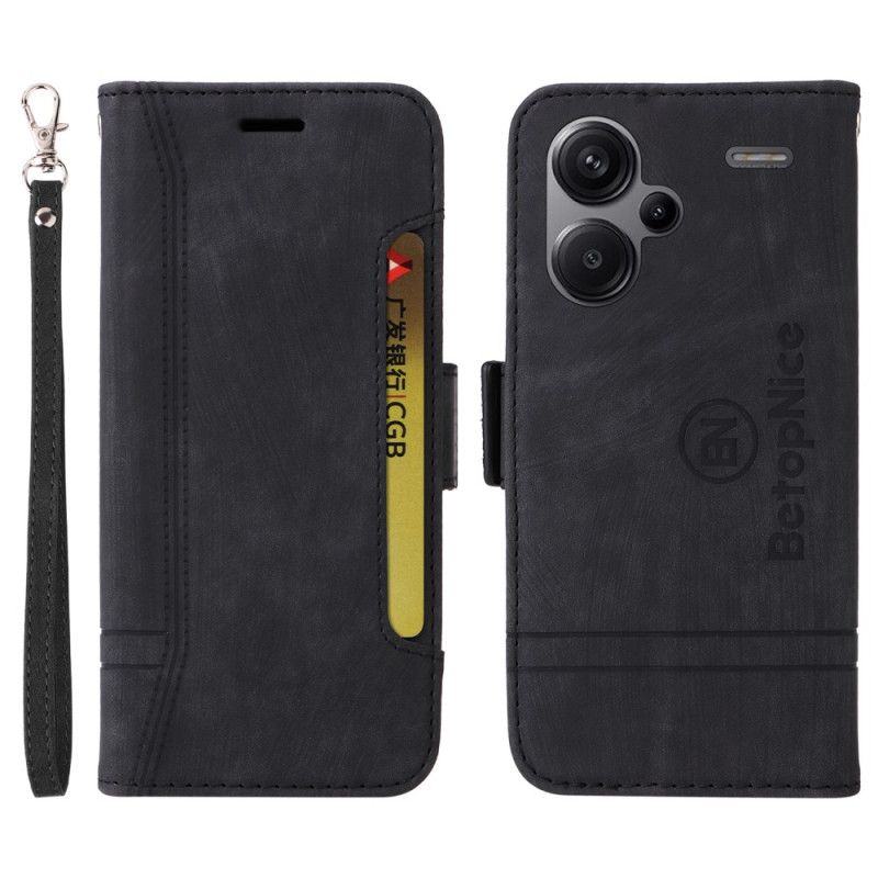 Læder Cover Xiaomi Redmi Note 13 Pro Plus 5g Telefon Etui Betopnice