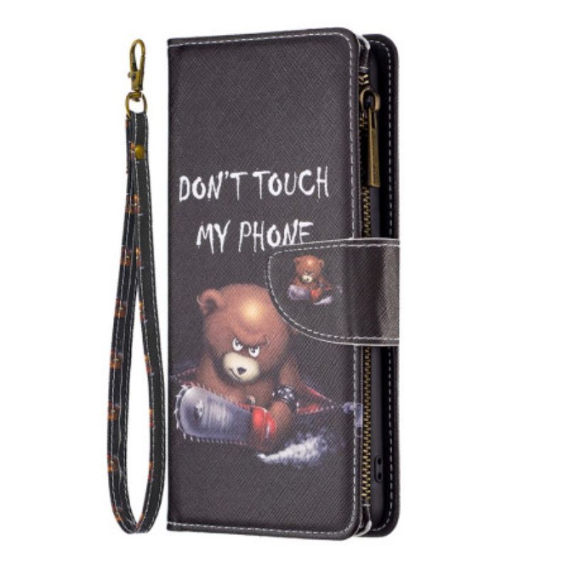 Læder Cover Xiaomi Redmi Note 13 Pro Plus 5g Telefon Etui Dangerous Bear Wallet