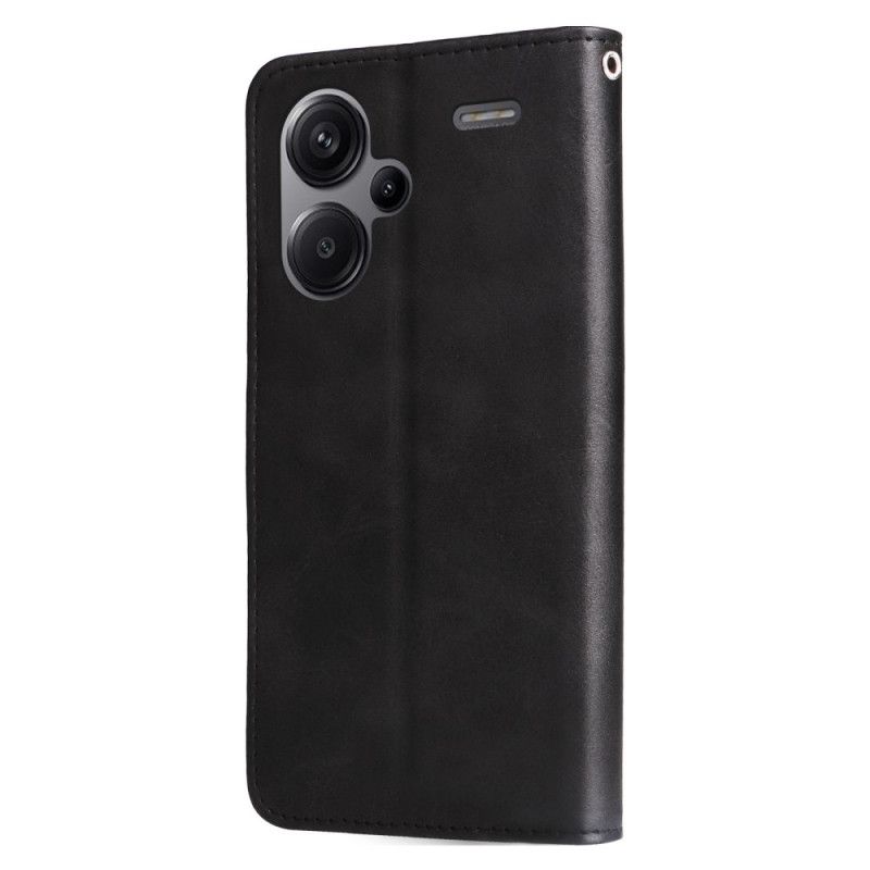 Læder Cover Xiaomi Redmi Note 13 Pro Plus 5g Telefon Etui Forreste Møntpung