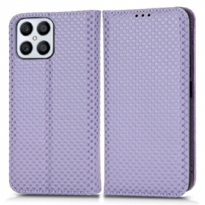 Cover Honor X8 Flip Cover Carbon Fiber Style