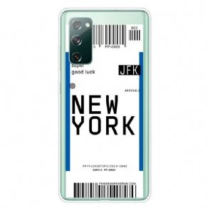 Cover Samsung Galaxy S20 FE Boardingkort Til New York