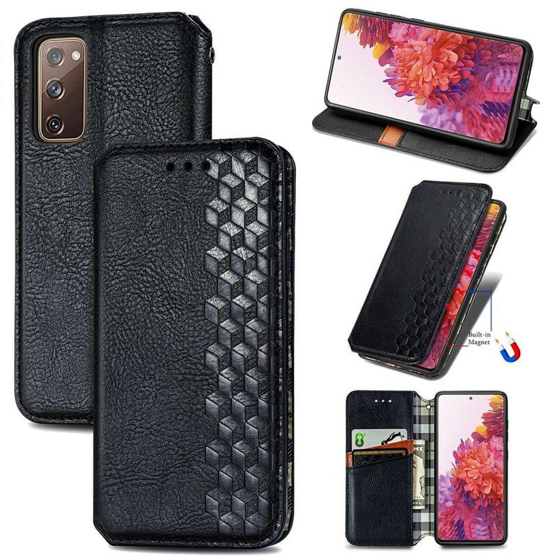 Cover Samsung Galaxy S20 FE Flip Cover Diamanttekstur Imiteret Læder