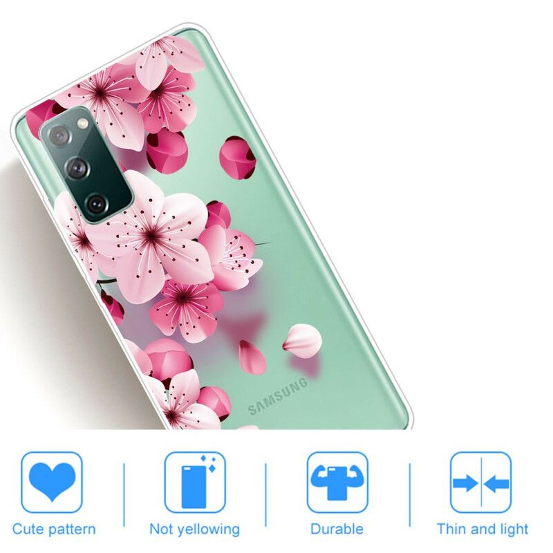 Cover Samsung Galaxy S20 FE Små Lyserøde Blomster