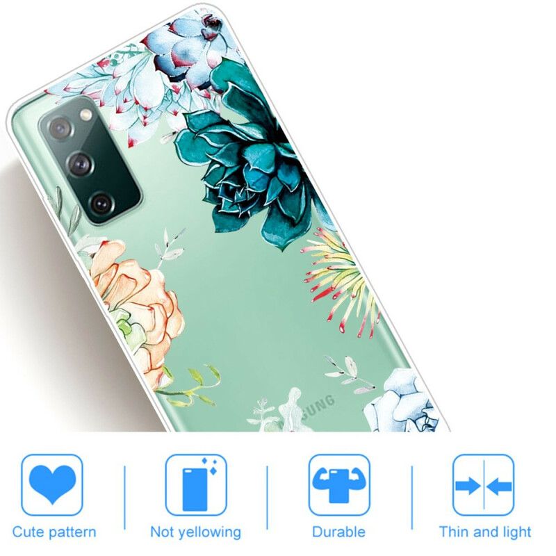 Cover Samsung Galaxy S20 FE Sømløse Akvarelblomster