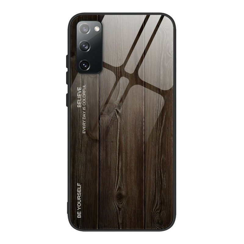 Cover Samsung Galaxy S20 FE Trædesign Hærdet Glas