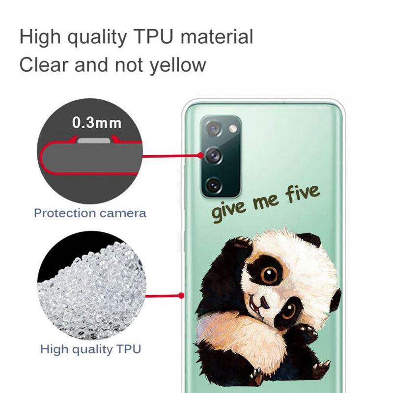 Cover Samsung Galaxy S20 FE Transparent Panda Giv Mig Fem