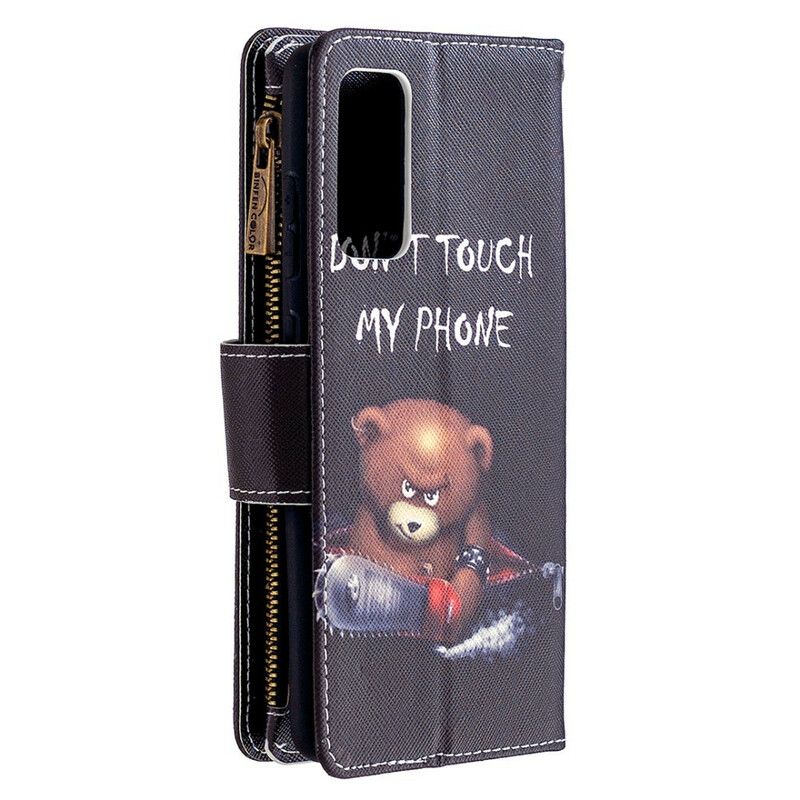 Flip Cover Samsung Galaxy S20 FE Bear Lynlåslomme