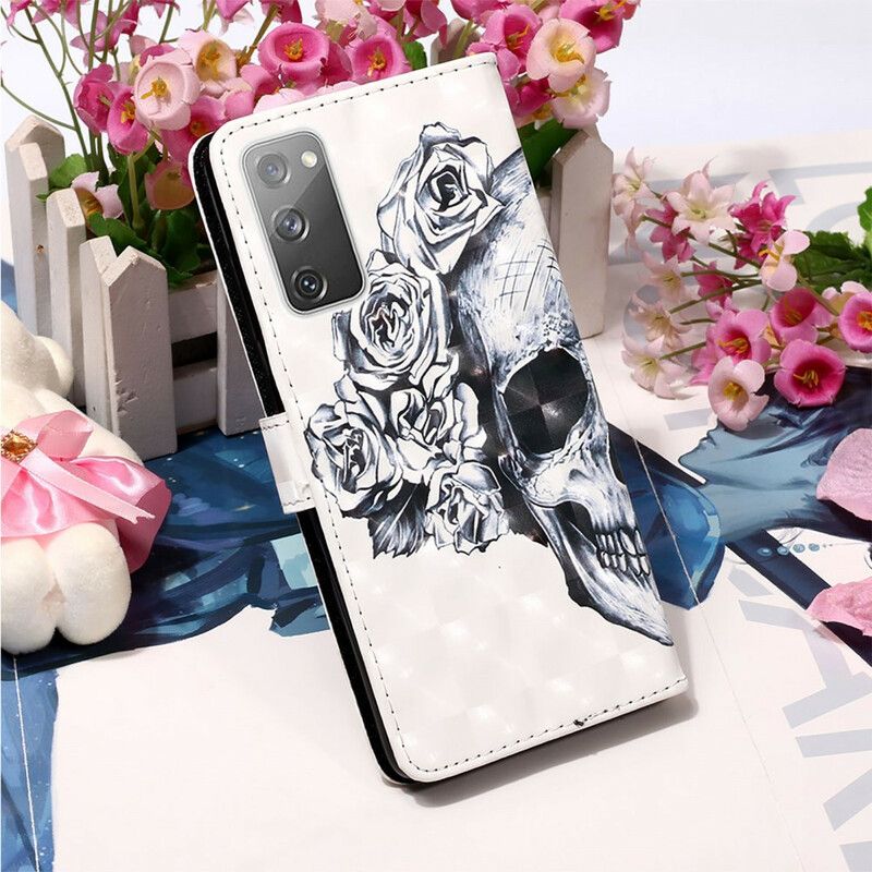 Flip Cover Samsung Galaxy S20 FE Blomsterskalle