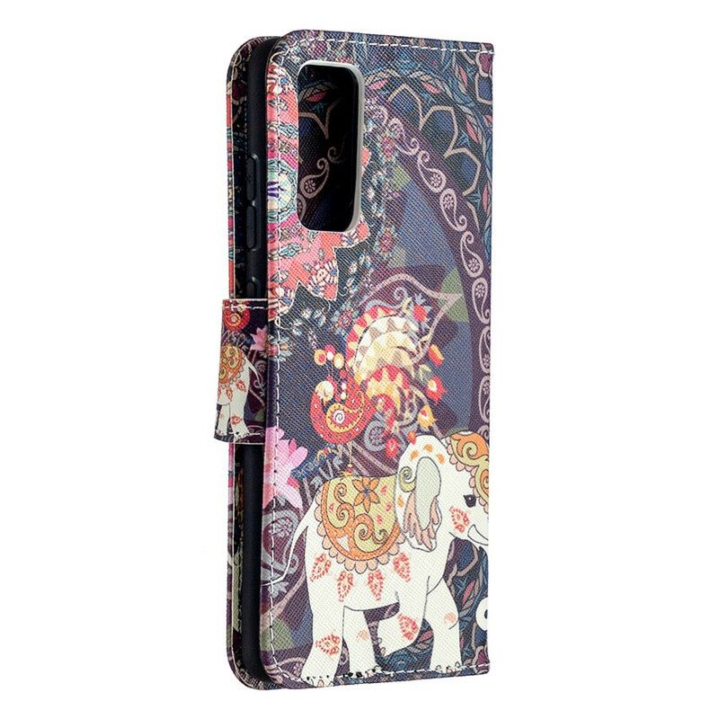 Flip Cover Samsung Galaxy S20 FE Etnisk Elefantmandala