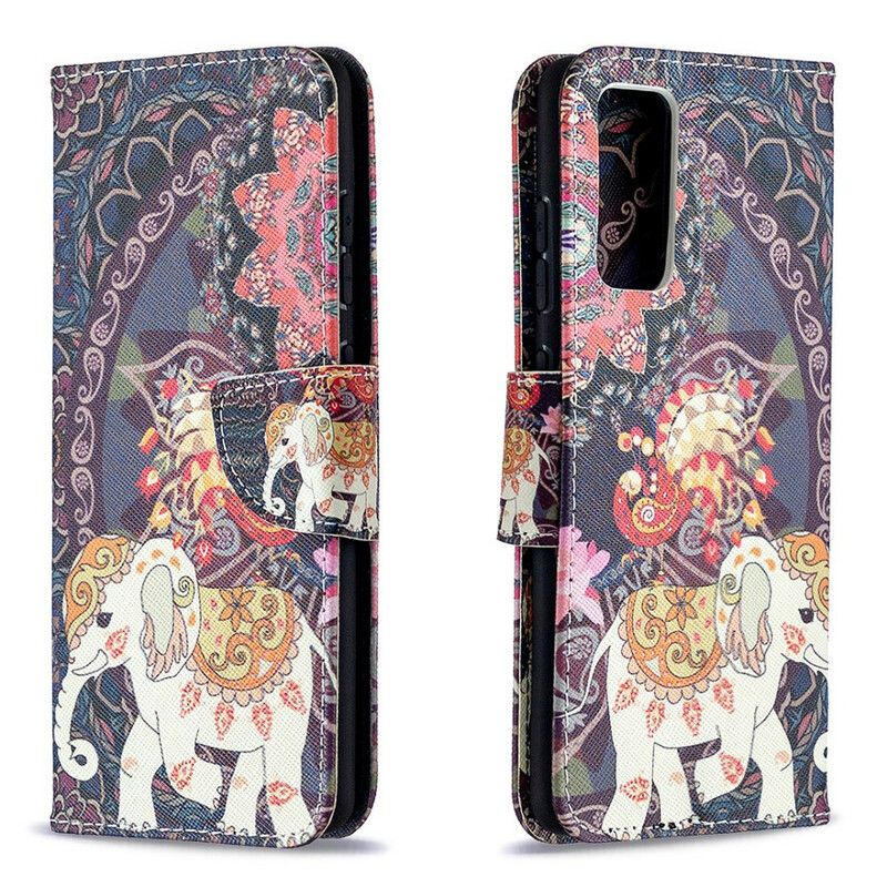 Flip Cover Samsung Galaxy S20 FE Etnisk Elefantmandala