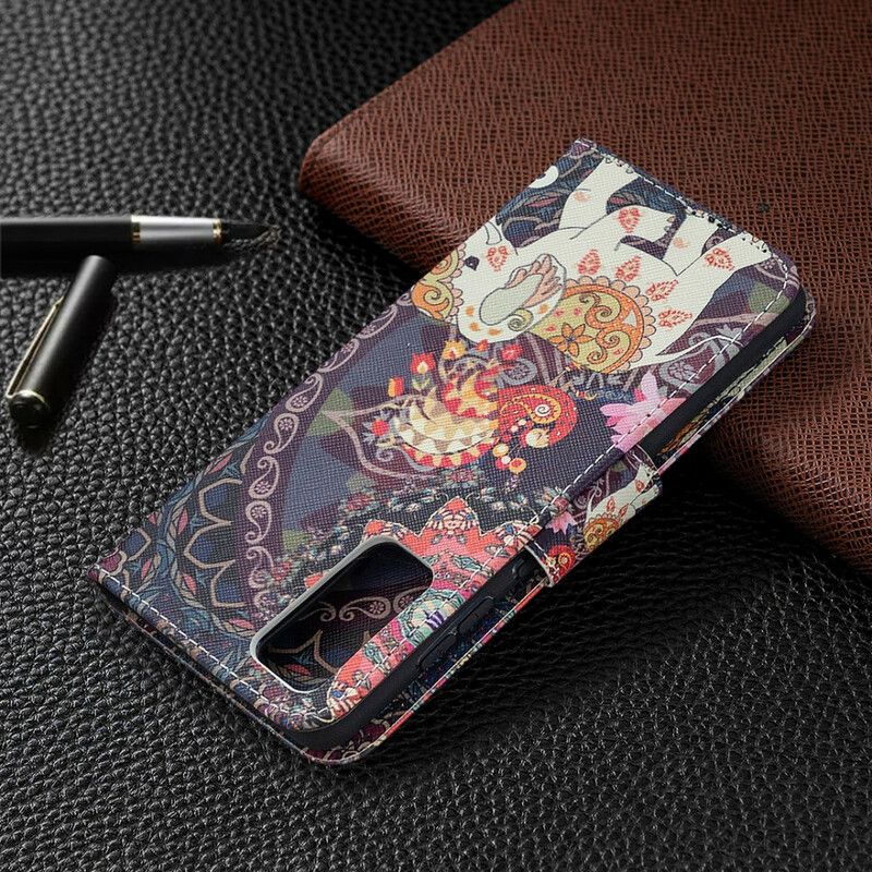 Flip Cover Samsung Galaxy S20 FE Etnisk Elefantmandala