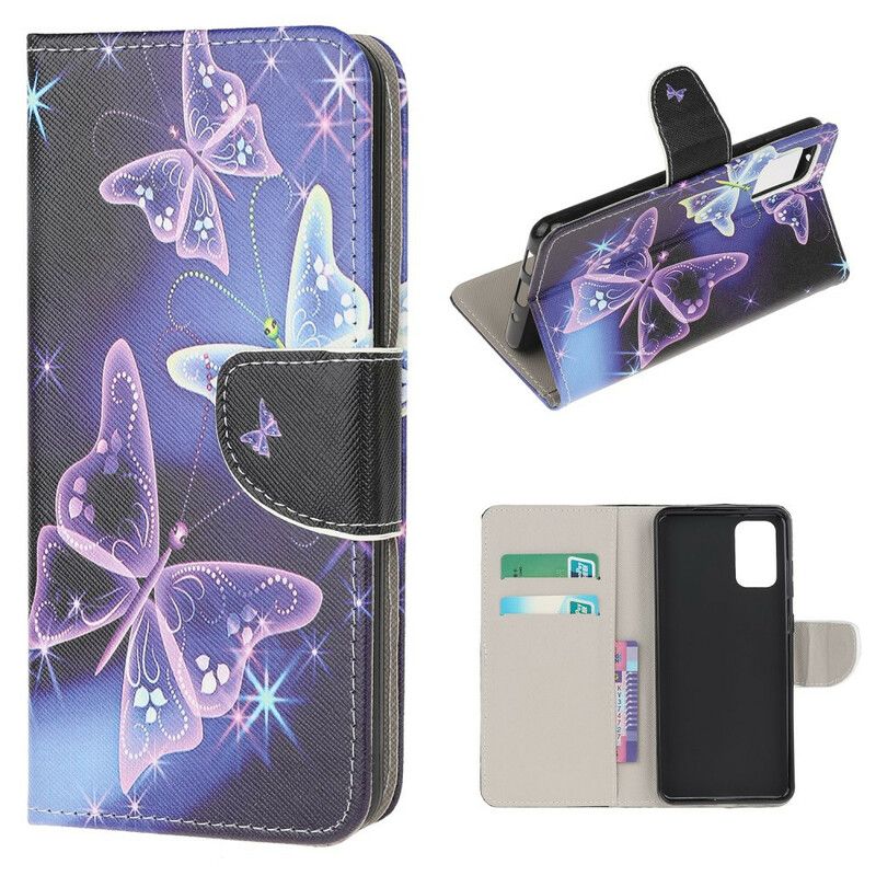 Flip Cover Samsung Galaxy S20 FE Kun Sommerfugle