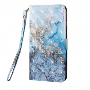 Flip Cover Samsung Galaxy S20 FE Light Spot Marble Design Med Snor