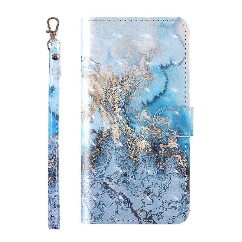 Flip Cover Samsung Galaxy S20 FE Light Spot Marble Design Med Snor