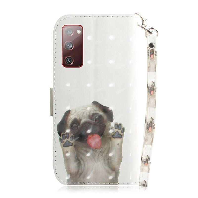 Flip Cover Samsung Galaxy S20 FE Med Snor Elsk Min Hund Med Rem