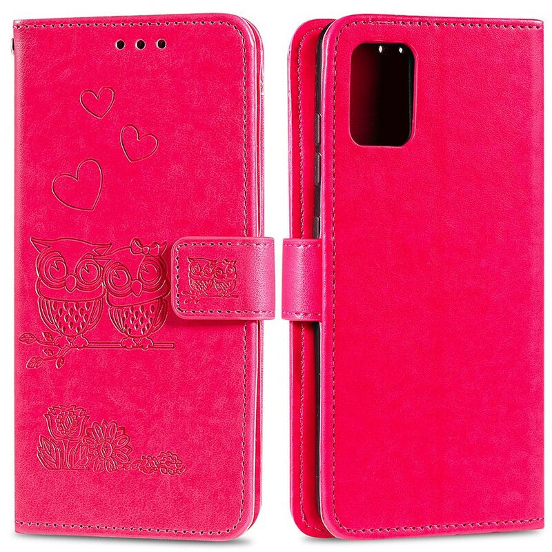 Flip Cover Samsung Galaxy S20 FE Med Snor Forelskede Strappy Ugler