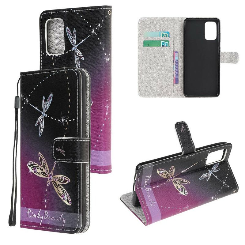 Flip Cover Samsung Galaxy S20 FE Med Snor Thong Guldsmede