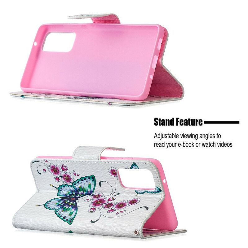 Flip Cover Samsung Galaxy S20 FE Vidunderlige Sommerfugle