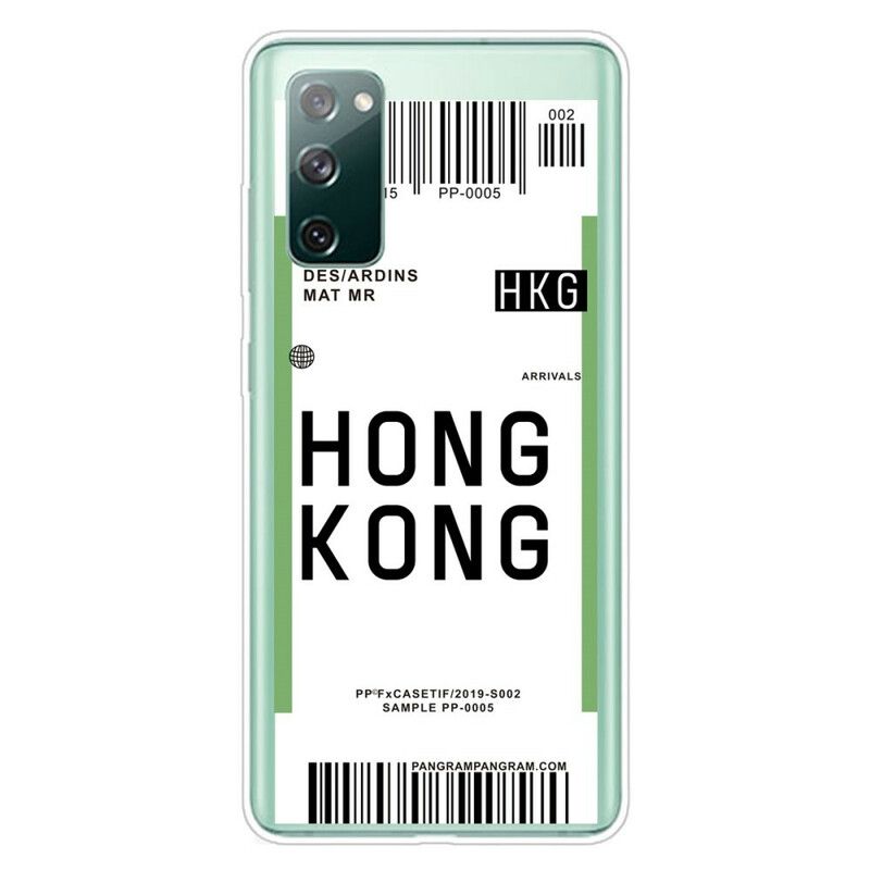 Mobilcover Samsung Galaxy S20 FE Boardingkort Til Hong Kong