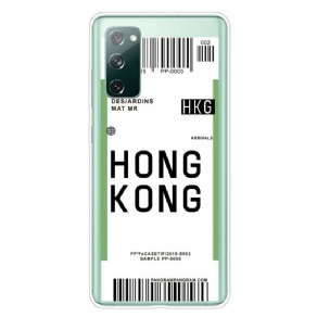 Mobilcover Samsung Galaxy S20 FE Boardingkort Til Hong Kong