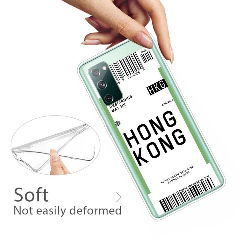 Mobilcover Samsung Galaxy S20 FE Boardingkort Til Hong Kong