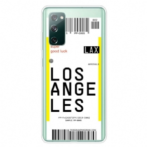 Mobilcover Samsung Galaxy S20 FE Boardingkort Til Los Angeles