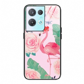 Cover Oppo Reno 8 Pro Flamingo Hærdet Glas