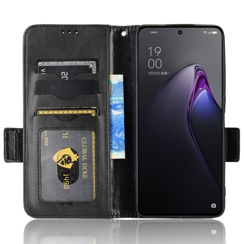 Flip Cover Oppo Reno 8 Pro Med Snor Dobbelt Remspænde