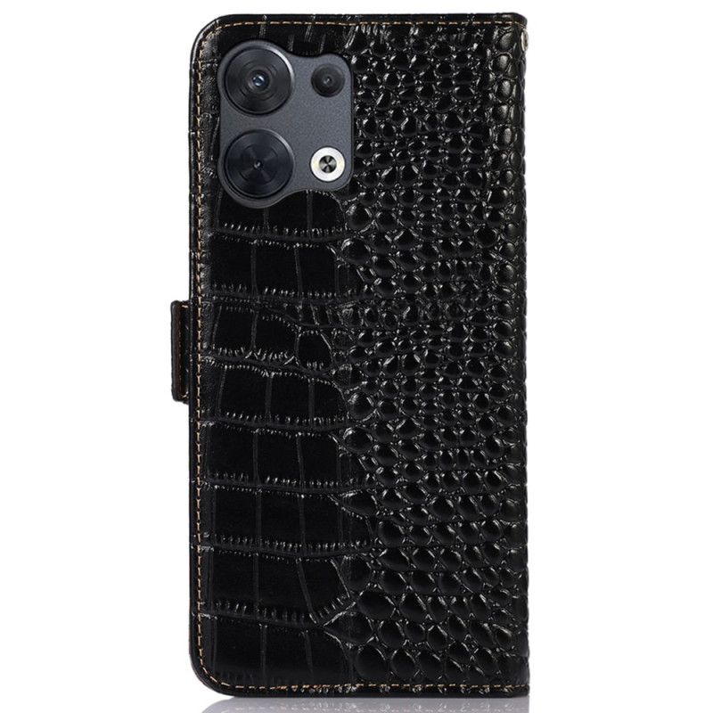 Flip Cover Oppo Reno 8 Pro Rfid Crocodile Style