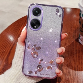 Cover Oppo A98 5g Telefon Etui Blomster Og Rhinsten Kadem