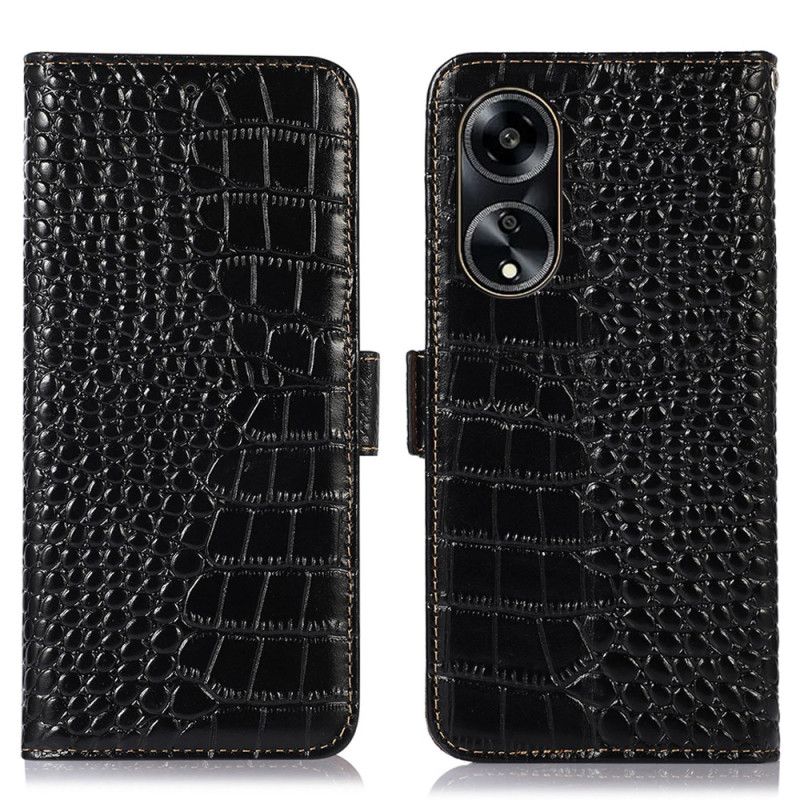 Flip Cover Oppo A98 5g Khazneh Crocodile Style Rfid-blokering