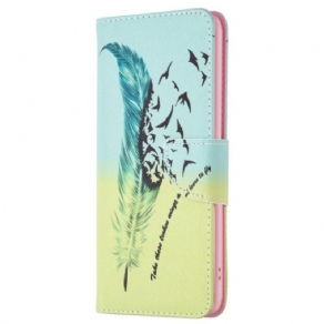 Flip Cover Til Oppo A98 5g Fjer Og Fugle