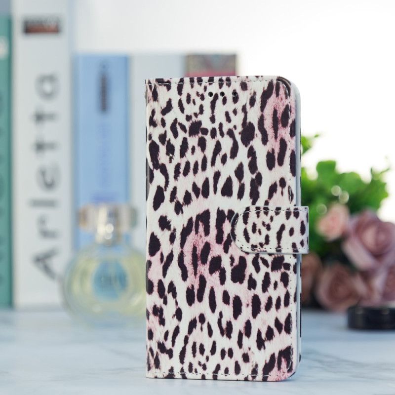 Flip Cover Til Oppo A98 5g Leopardmønster Med Rem