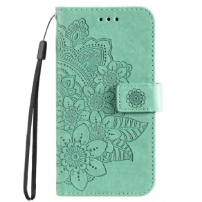 Læder Cover Oppo A98 5g Telefon Etui Mandala Print Med Rem