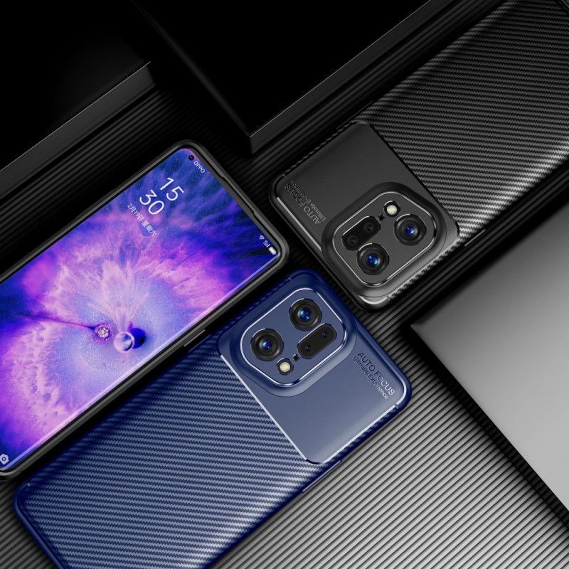 Cover Oppo Find X5 Pro Børstet Kulfiber