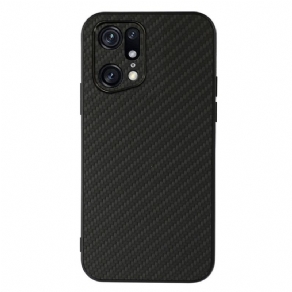 Cover Oppo Find X5 Pro Carbon Fiber Texture Lædereffekt