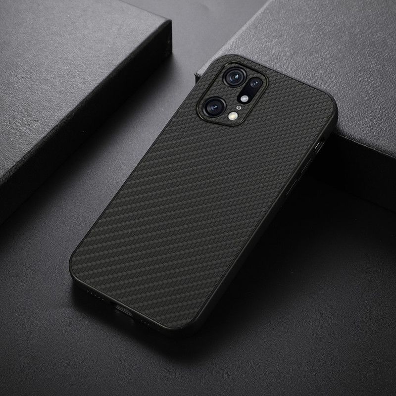 Cover Oppo Find X5 Pro Carbon Fiber Texture Lædereffekt