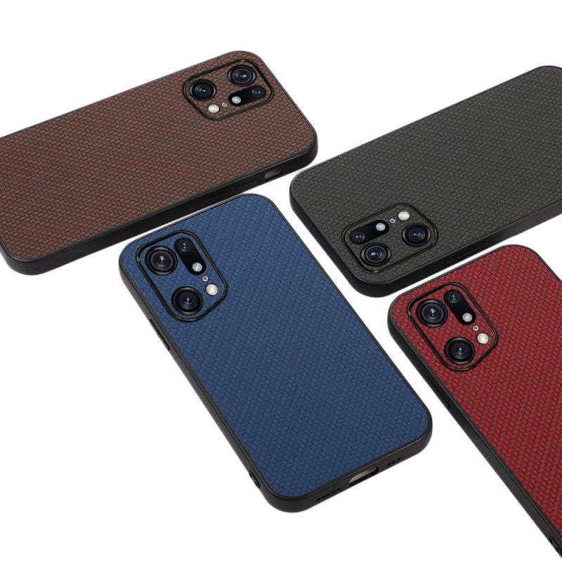 Cover Oppo Find X5 Pro Carbon Fiber Texture Lædereffekt